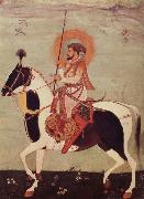 unknow artist Horseman likeness of the Shah Dschahan, leaf out of the Shah-Dschahan-album period of the Schan Dschahan Spain oil painting artist